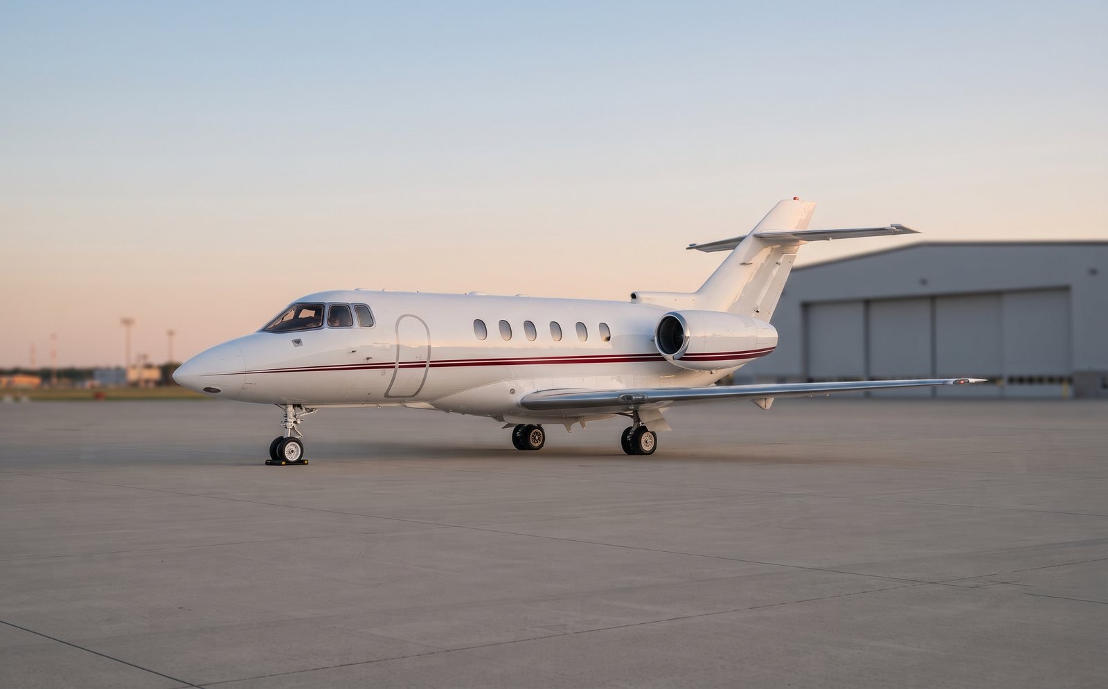 Light jet ready for a private flight from Paris to Geneva